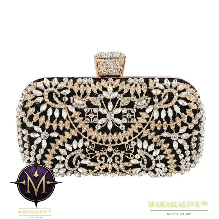 Diamond-studded Ladies Hand-made Full Diamond Portable Banquet Bag