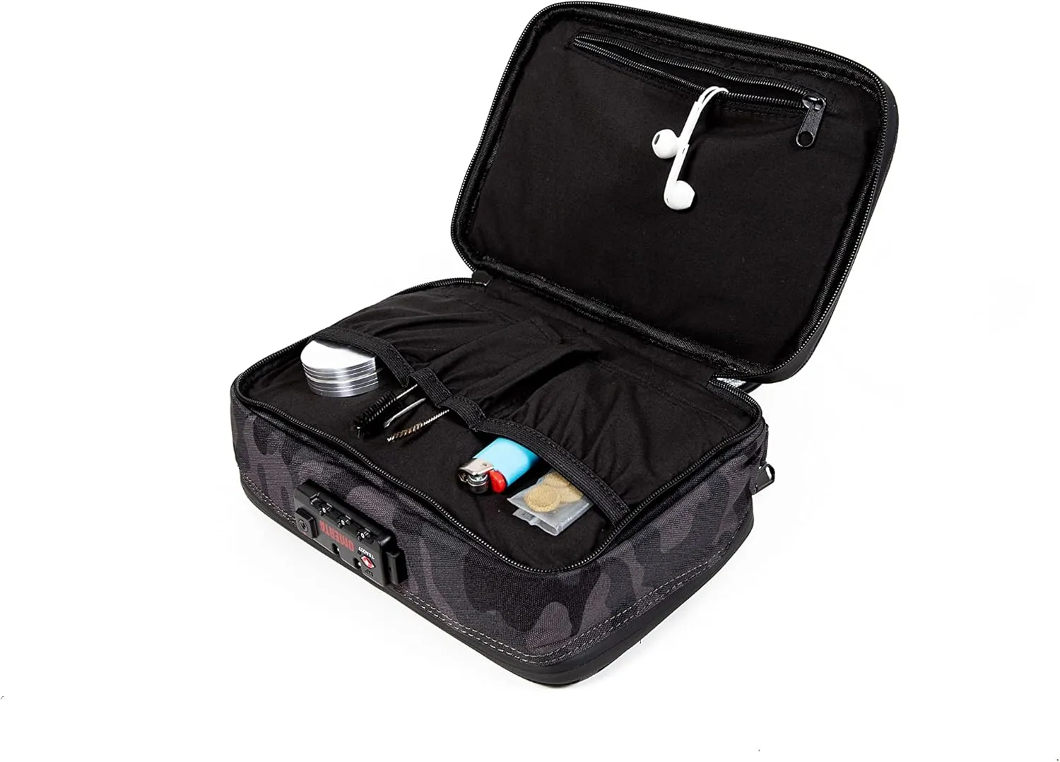 DIME BAGS Goodfella with Lock | Carbon Filter Locking Padded Pod | Activated Carbon Technology and TSA-Approved Combination Lock