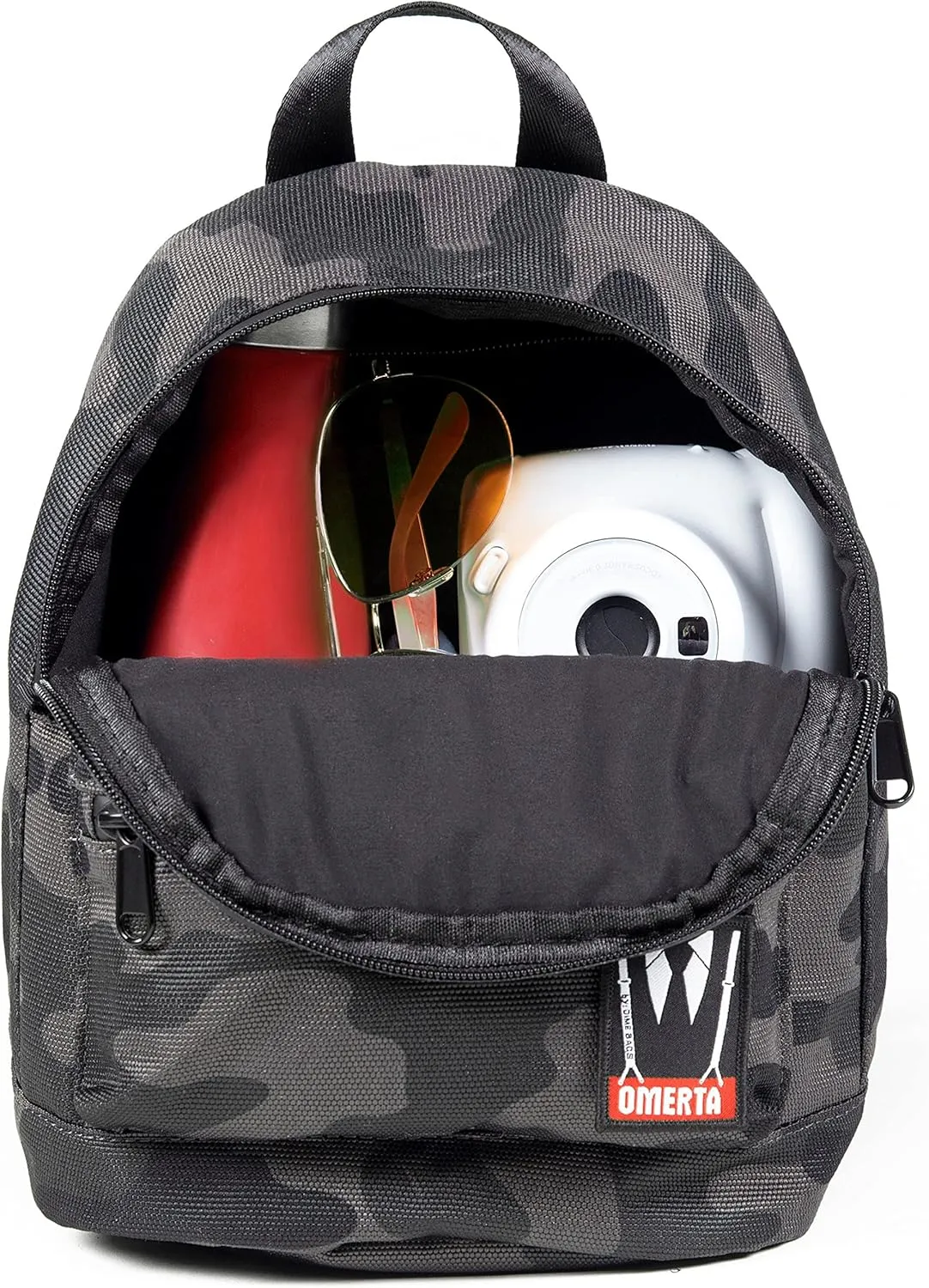 DIME BAGS Mini Molly Casual Backpack | Small Backpack with Activated Carbon Lining (Camo)