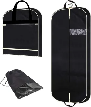 DIOMMELL 54" Garment Bag with Extra Large Pockets for Travel, Gusseted Suit Cover Mens Womens Foldable Hanging Bags for Clothes Shirts Dresses Coats