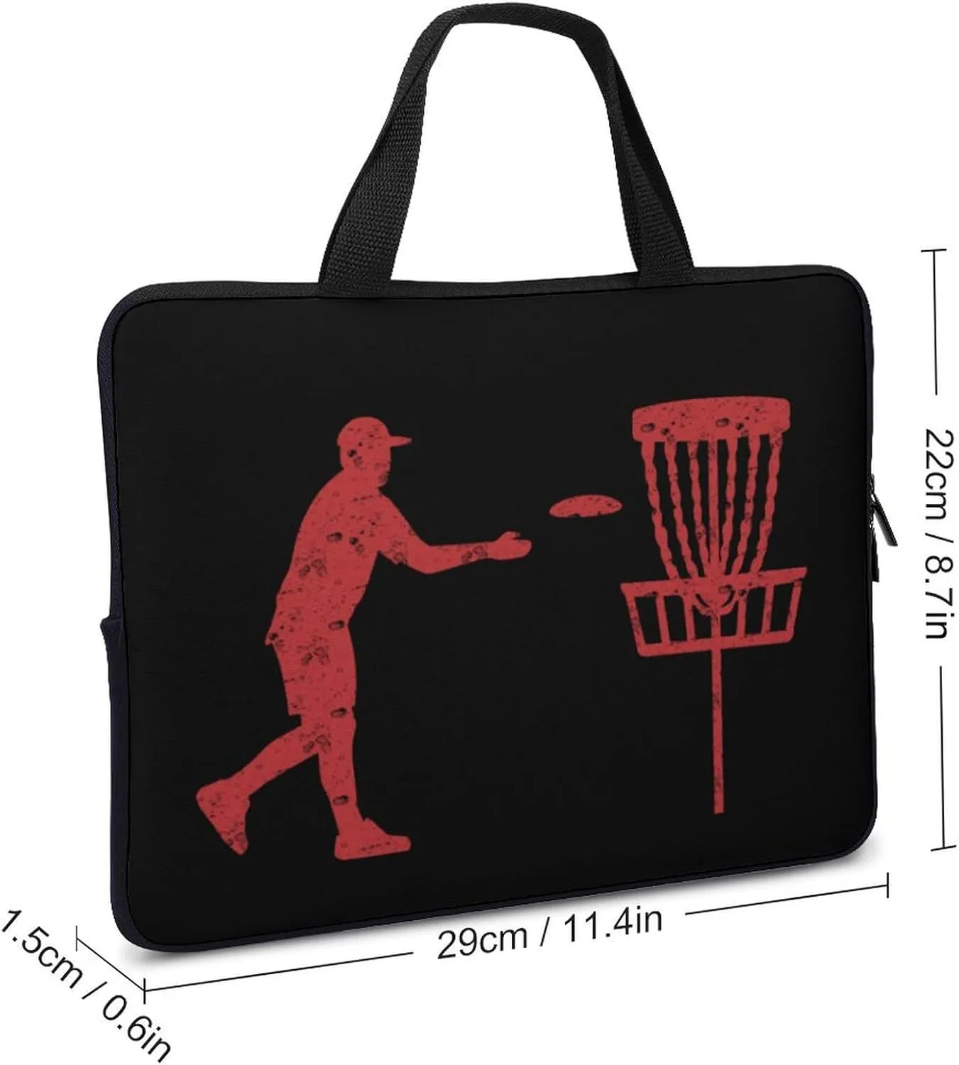 Disc Golf Icon Basket Laptop Sleeve Portable Waterproof Computer Bag Pouch Handbag Protective Sleeve