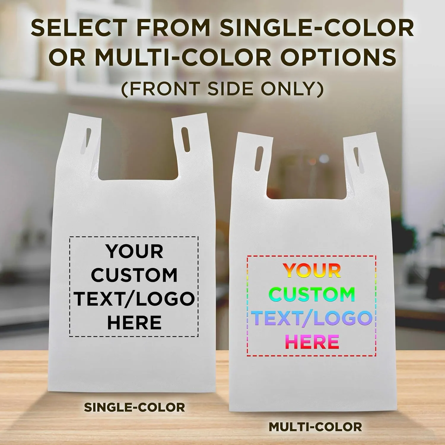DISCOUNT PROMOS Bodega Lightweight Reusable Tote Bags - Tradeshows, Party Favors, Gift Bags