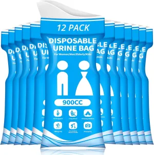 Disposable Urine Bag for Travel - 900ML Portable Pee Bags for Women Men 8/12/20/24/28 PCS Emergency Vomit Bags Urinal Toilet for Car Camping, Road Trip,Traffic Jam, Pregnant, Kid, Patient