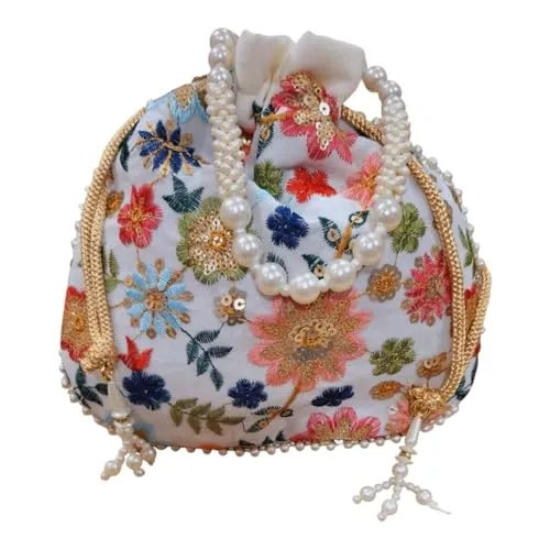 DMS RETAIL Potli Bags For Wedding Return Gifts For Women In Bulk, Ladies Return Gifts For Pooja Birthday Kitty Party Shagun Mehndi Sangeet Pack of (Pack of 7)
