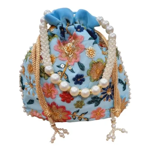 DMS RETAIL Potli Bags For Wedding Return Gifts For Women In Bulk, Ladies Return Gifts For Pooja Birthday Kitty Party Shagun Mehndi Sangeet Pack of (Pack of 7)