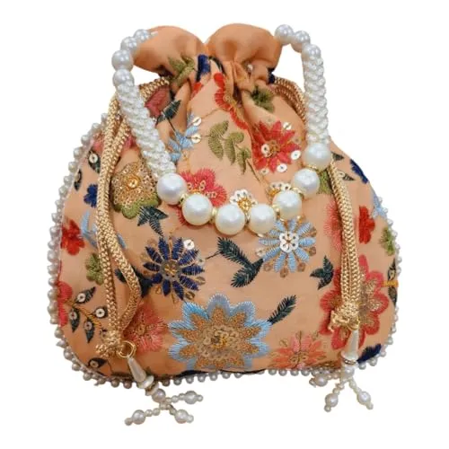 DMS RETAIL Potli Bags For Wedding Return Gifts For Women In Bulk, Ladies Return Gifts For Pooja Birthday Kitty Party Shagun Mehndi Sangeet Pack of (Pack of 7)