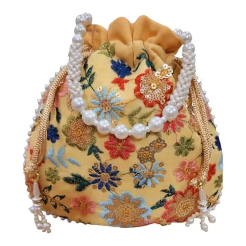 DMS RETAIL Potli Bags For Wedding Return Gifts For Women In Bulk, Ladies Return Gifts For Pooja Birthday Kitty Party Shagun Mehndi Sangeet Pack of (Pack of 7)