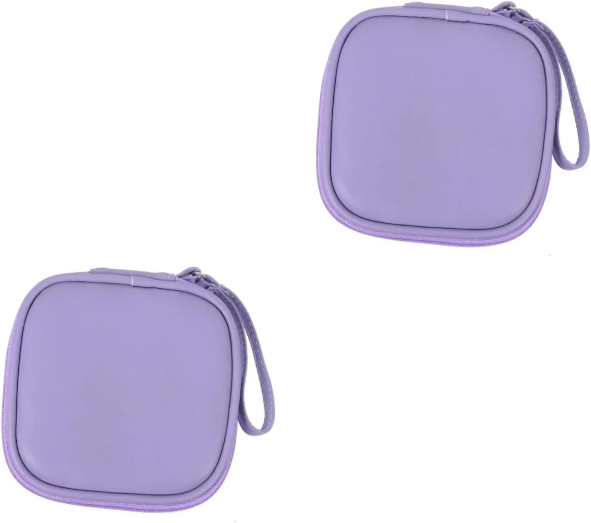 DOITOOL 2 Pcs Storage Bag Mini Charger Portable Cable Bag Travel Portable Charger Earphone Pu Storage Box