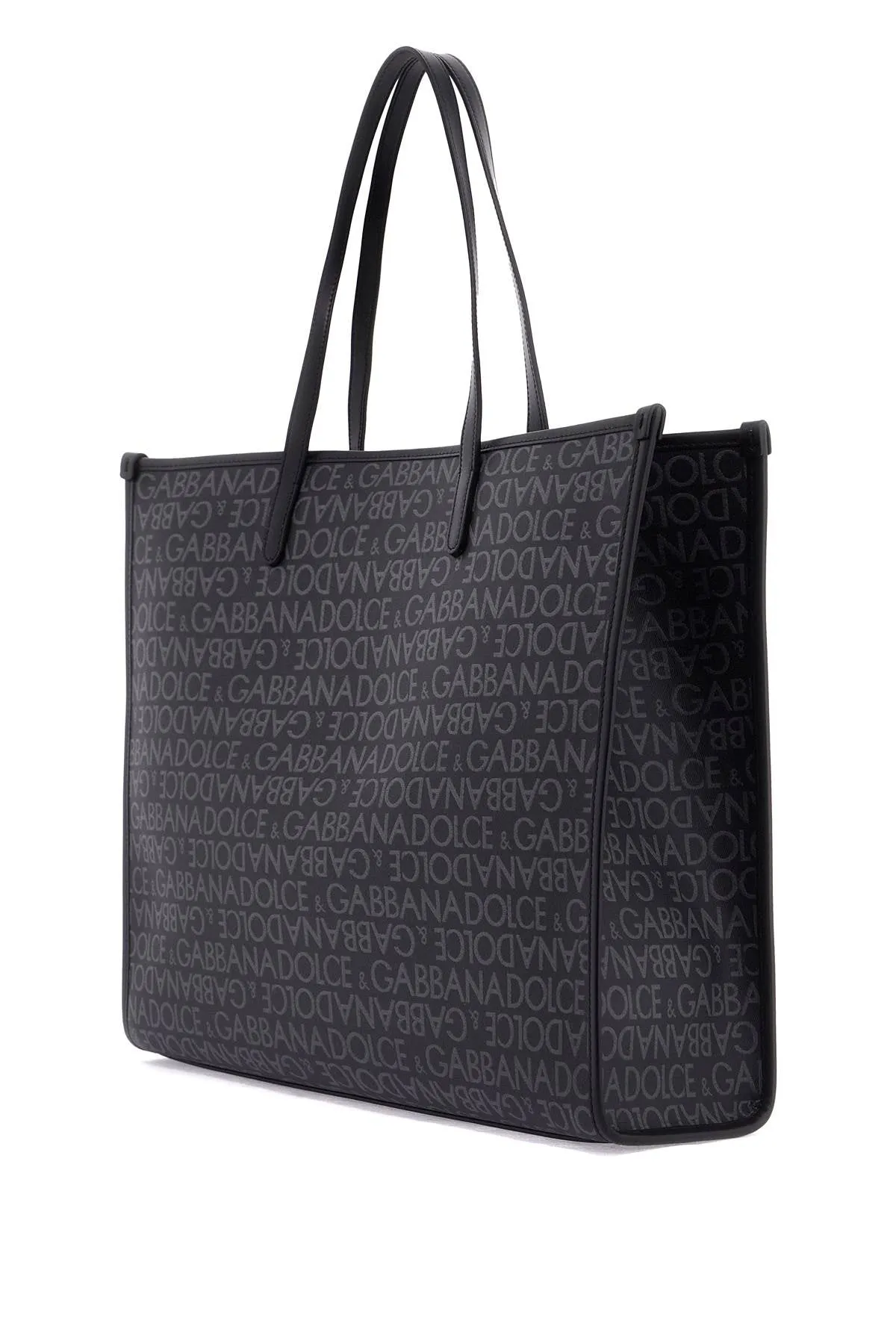 Dolce & Gabbana Large Jacquard Coated Tote Bag