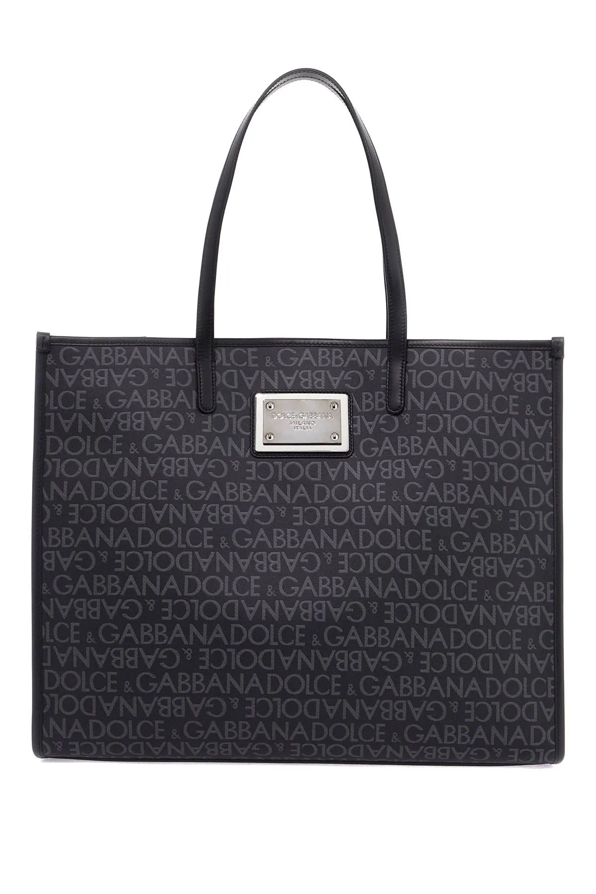 Dolce & Gabbana Large Jacquard Coated Tote Bag