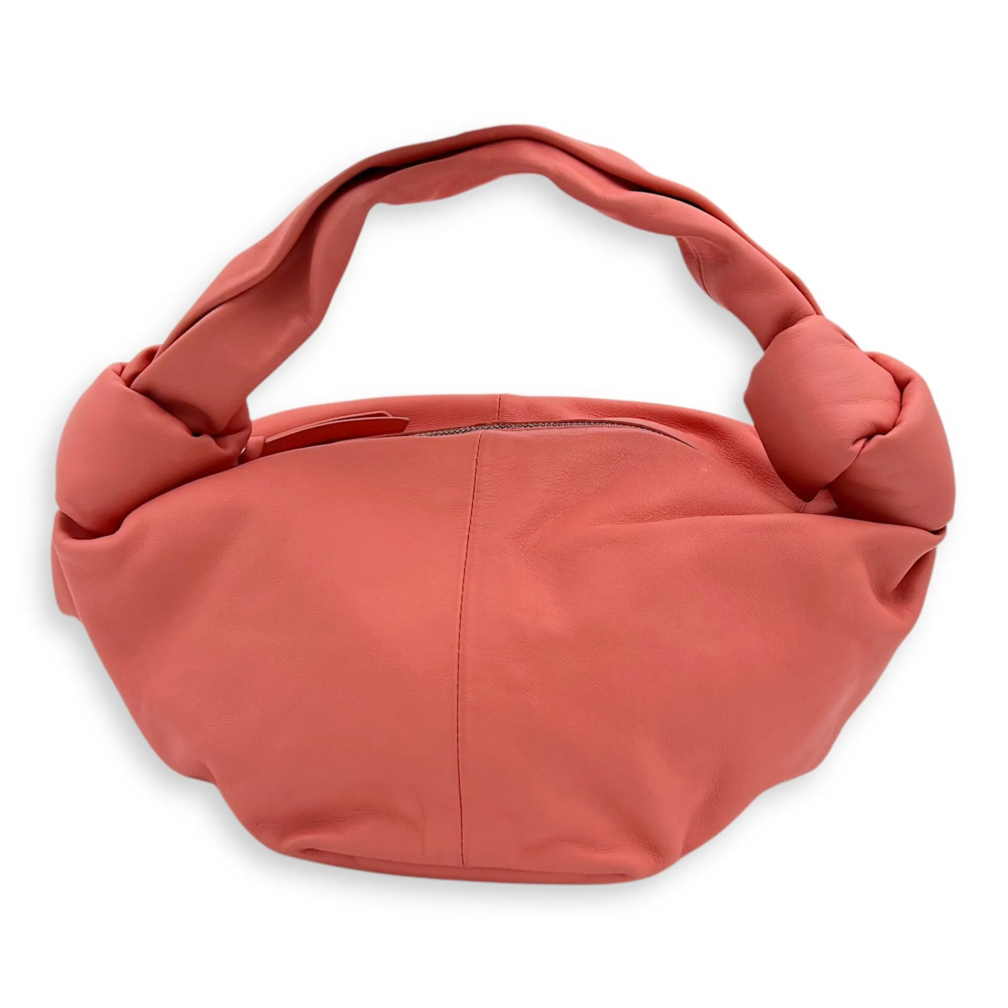 Double Knot Pink Shoulder Bag in Lambskin, Silver hardware