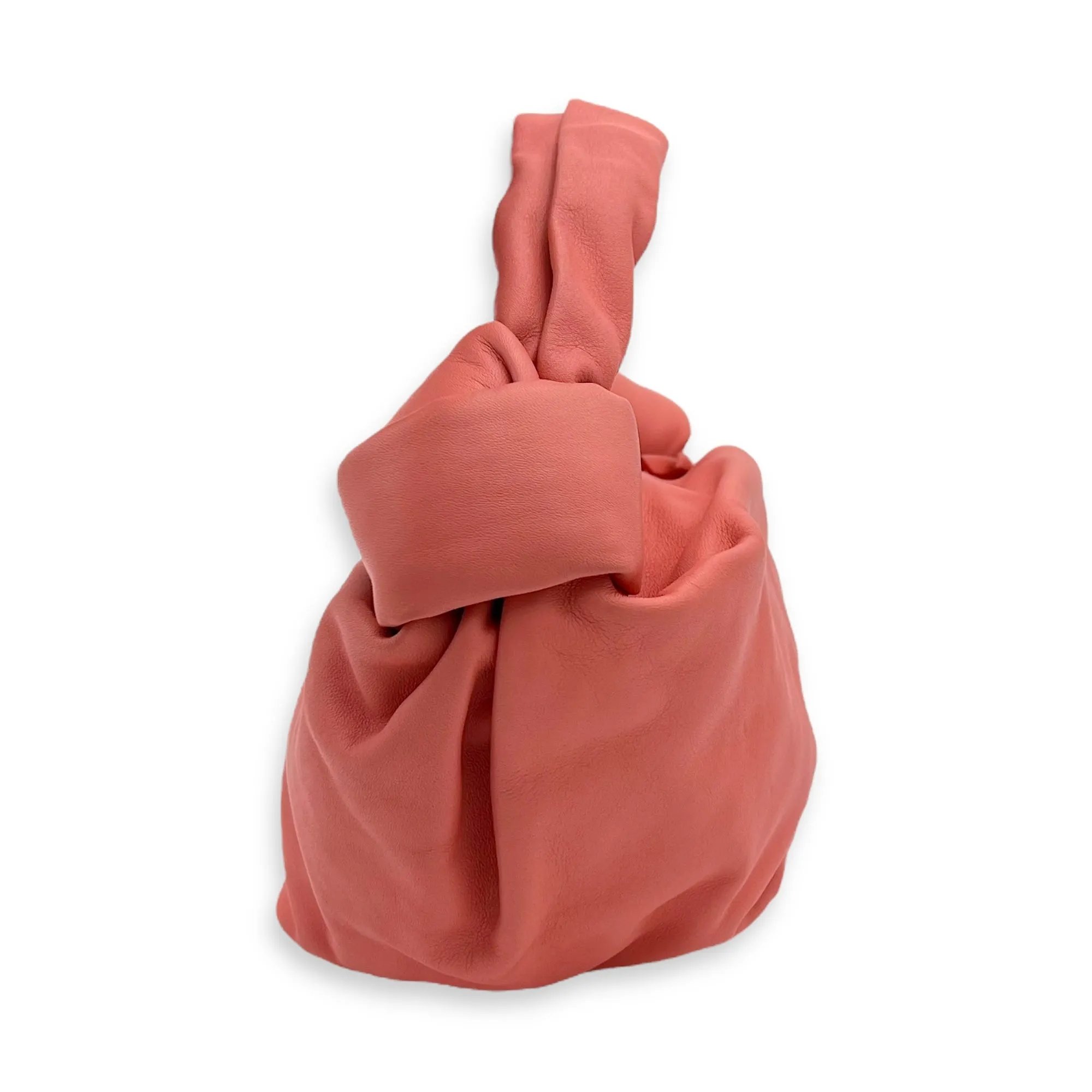 Double Knot Pink Shoulder Bag in Lambskin, Silver hardware