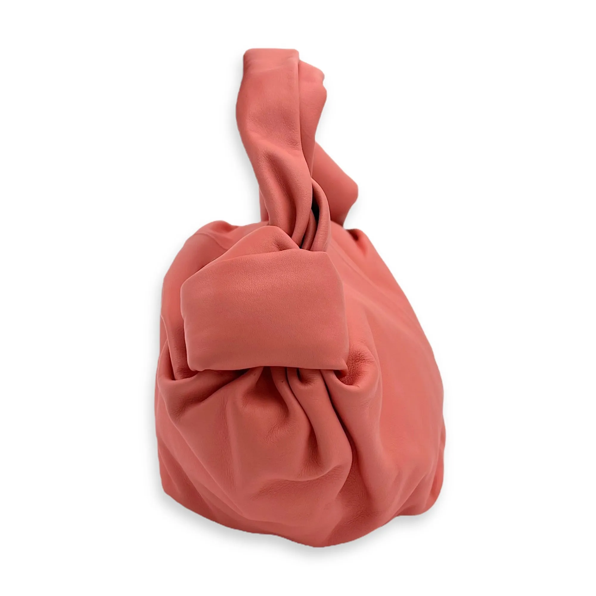 Double Knot Pink Shoulder Bag in Lambskin, Silver hardware