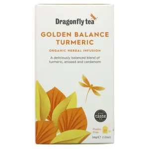 Dragonfly Tea | Golden Balance Turmeric Tea - Turmeric, Aniseed, Cardamom | 20 bags