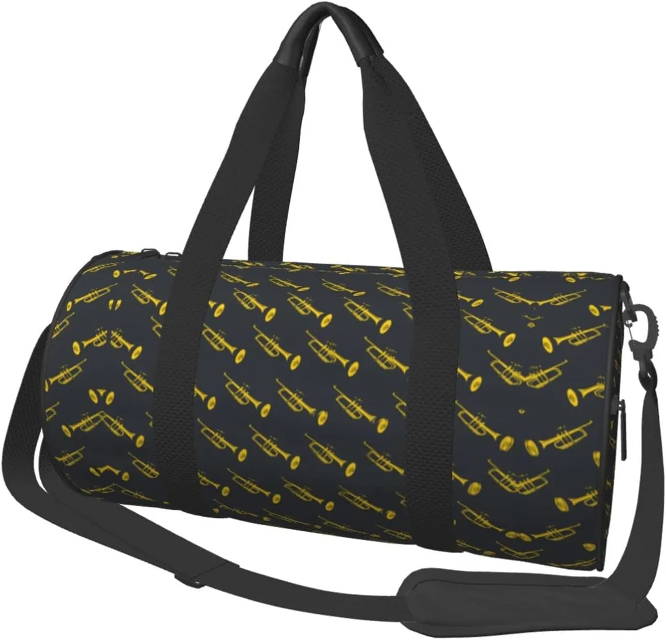 Duffel Bag Golden Trumpet Round Gym Bag For Men Women Duffle Bag Lightweight For Travel Sports