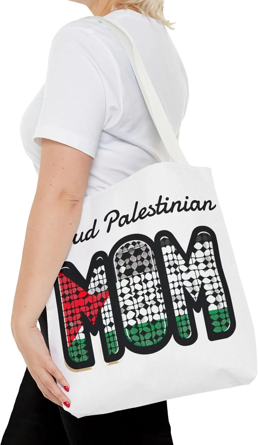 Eco-Friendly Proud Palestinian Tote Bag, Cultural Pride Accessory, Gift for Activists Dearborn, Statement Bag, Activist Tote