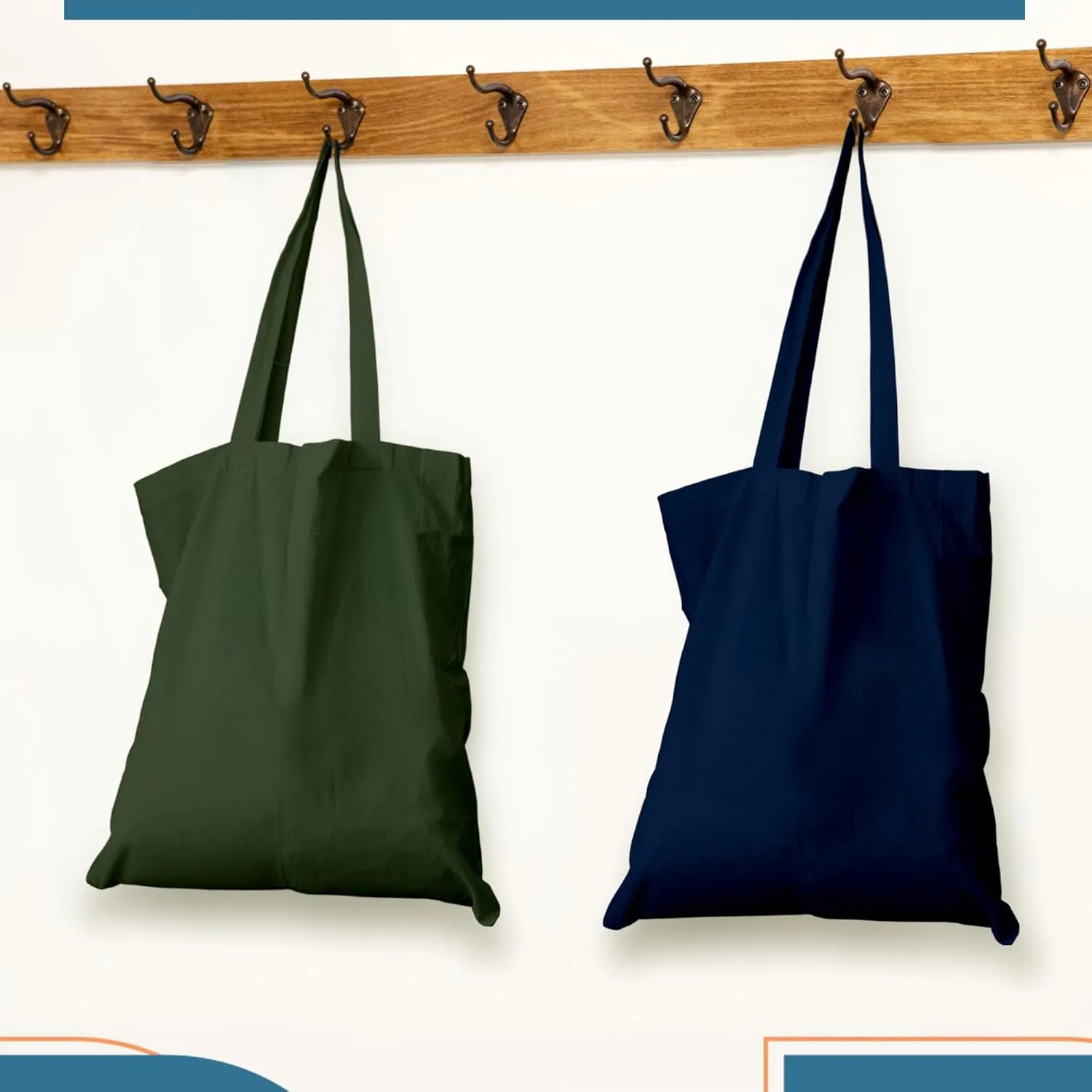 Economical Canvas Cotton Tote Bag, 6 | 8 Pack, Lightweight Reusable Grocery Shopping Cloth Bags, DIY, Advertising, Promotion