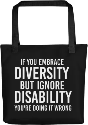 Embrace Diversity Tote | Disability Inclusion | Durable DEI Shopping Bag