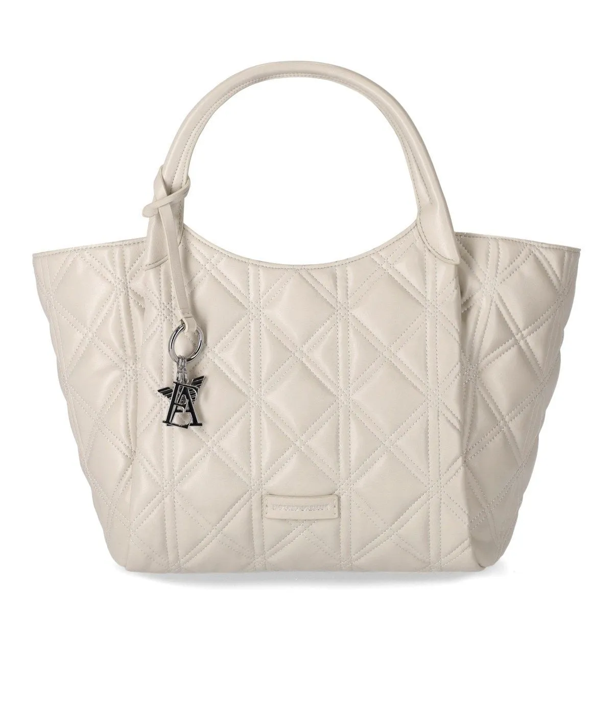 Emporio Armani Ivory Quilted Shopping Bag