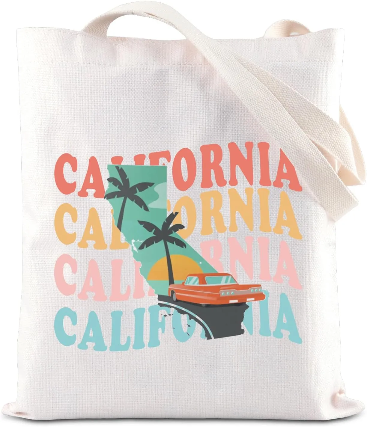 ENSIANTH California State Tote Bag - Golden State Vacation Gift Travel Bag - Moving Away Souvenir