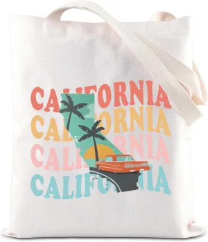 ENSIANTH California State Tote Bag - Golden State Vacation Gift Travel Bag - Moving Away Souvenir