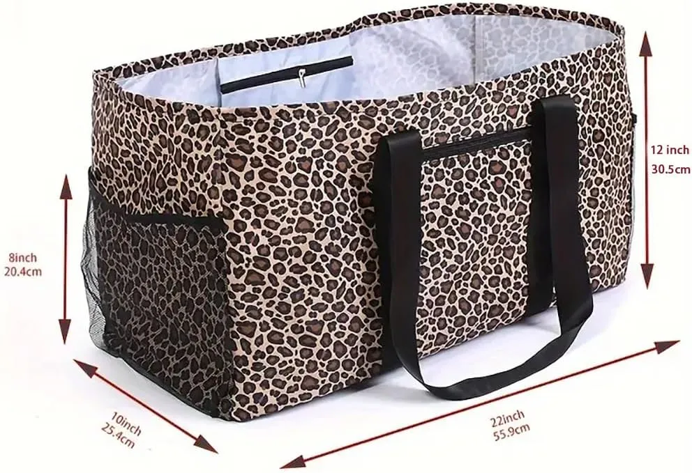 Extra Large Utility Tote - Reusable Shopping Bags, Waterproof Beach Bag, Foldable Storage
