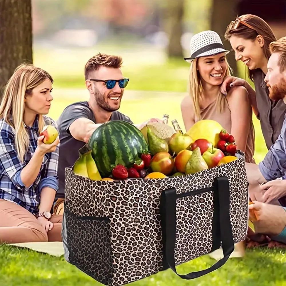 Extra Large Utility Tote - Reusable Shopping Bags, Waterproof Beach Bag, Foldable Storage