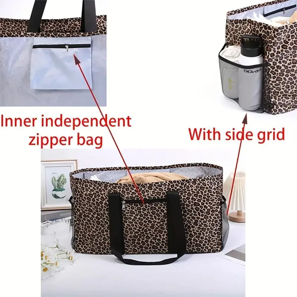 Extra Large Utility Tote - Reusable Shopping Bags, Waterproof Beach Bag, Foldable Storage