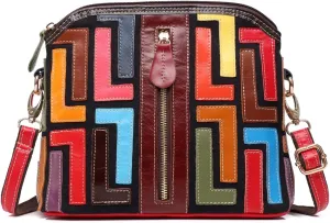 Eysee Crossbody Bag Women Multicolor, Leather Handbag Colorful Purses (Multicolour5)