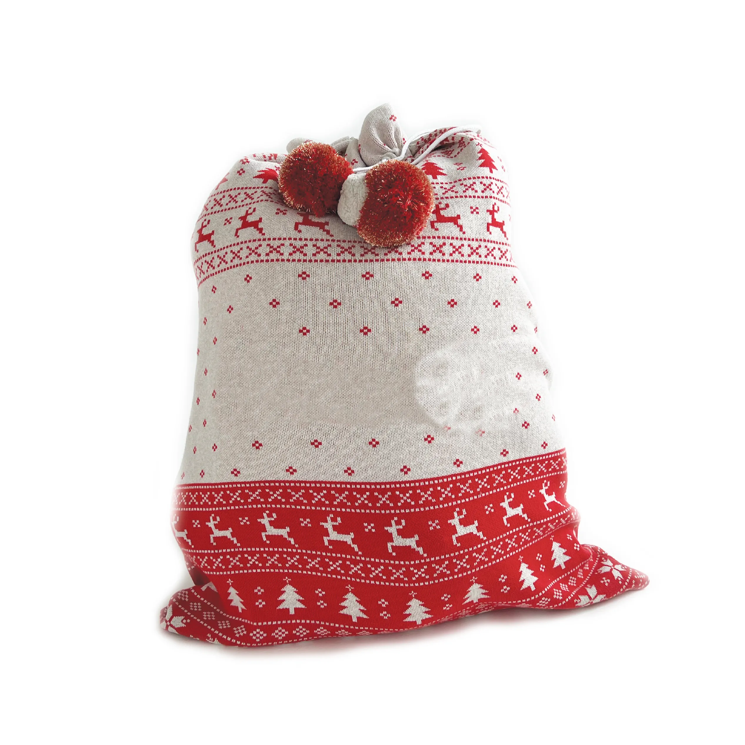 Fair Isle Santa Sack - Red