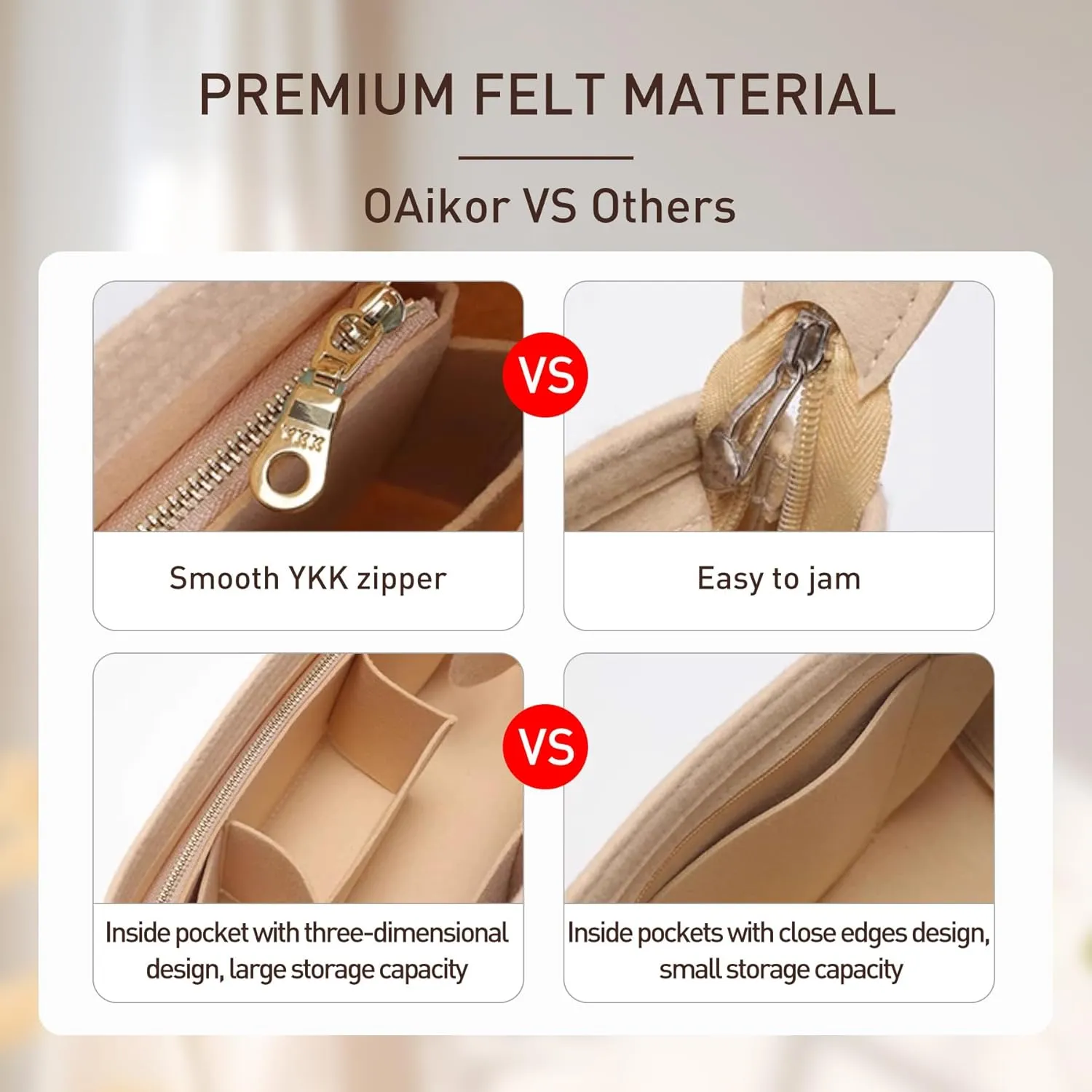 Felt Purse Organizer Insert Compatible with C.oach City 30, neverfull PM, Long Champ Medium and More,Lightweight Bag Shaper for Women Luxury Tote HandBags,M