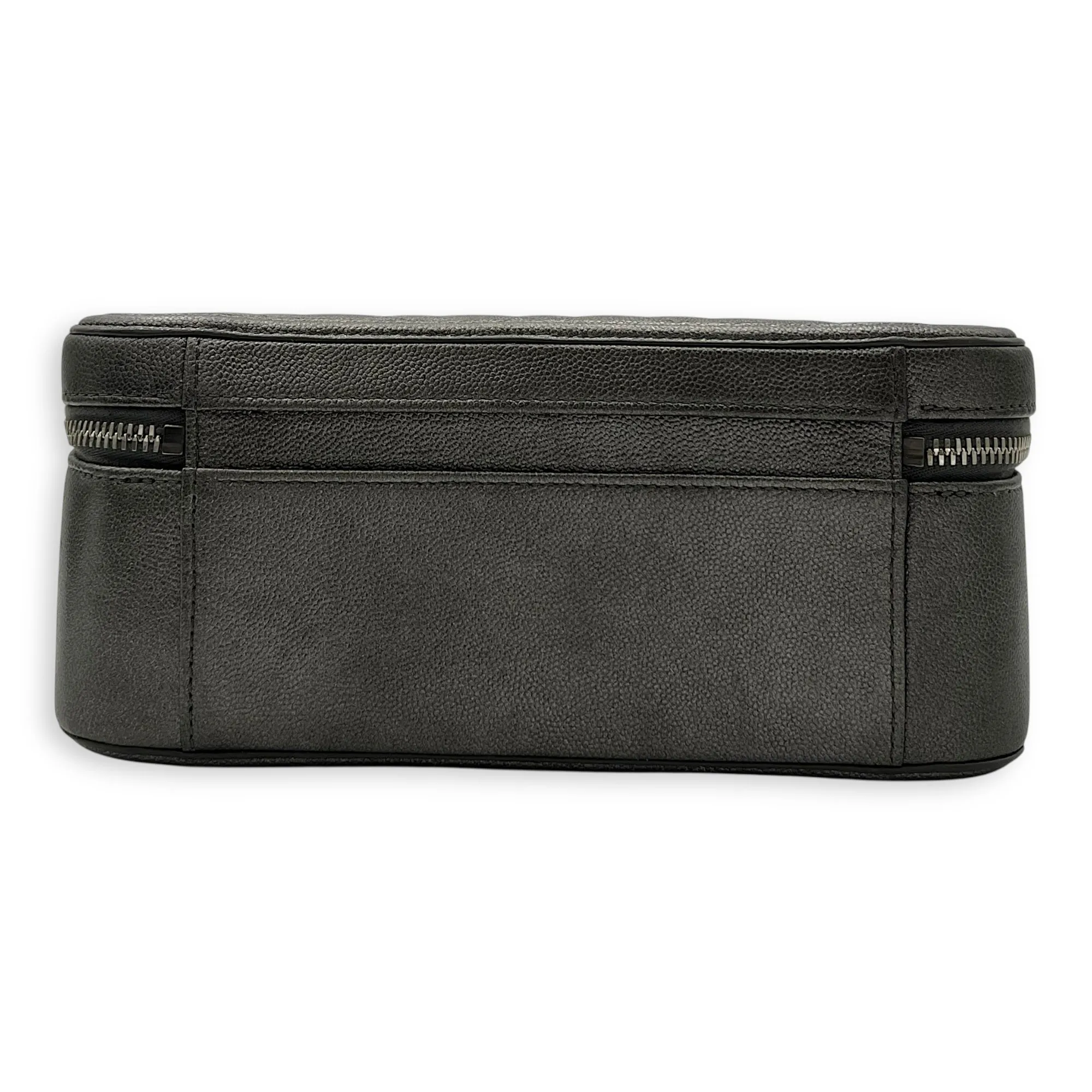 Filigree Vanity Bag Silver in Caviar Leather, Silver hardware