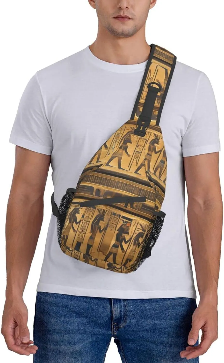 Fishing Lure Style Print Crossbody Sling Backpack For Women Men,Sling Bag Travel Hiking Chest Bag Daypack