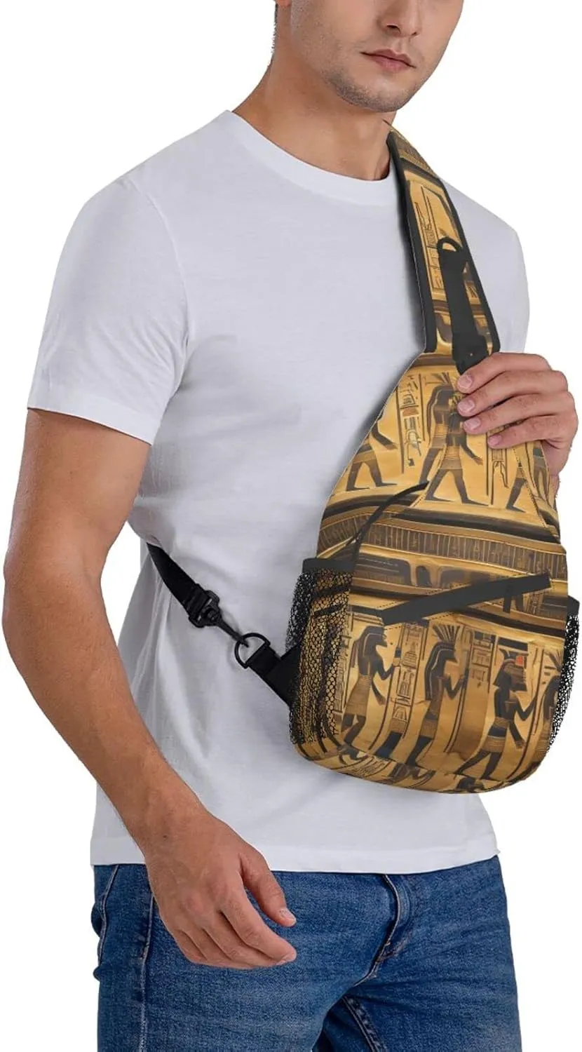 Fishing Lure Style Print Crossbody Sling Backpack For Women Men,Sling Bag Travel Hiking Chest Bag Daypack