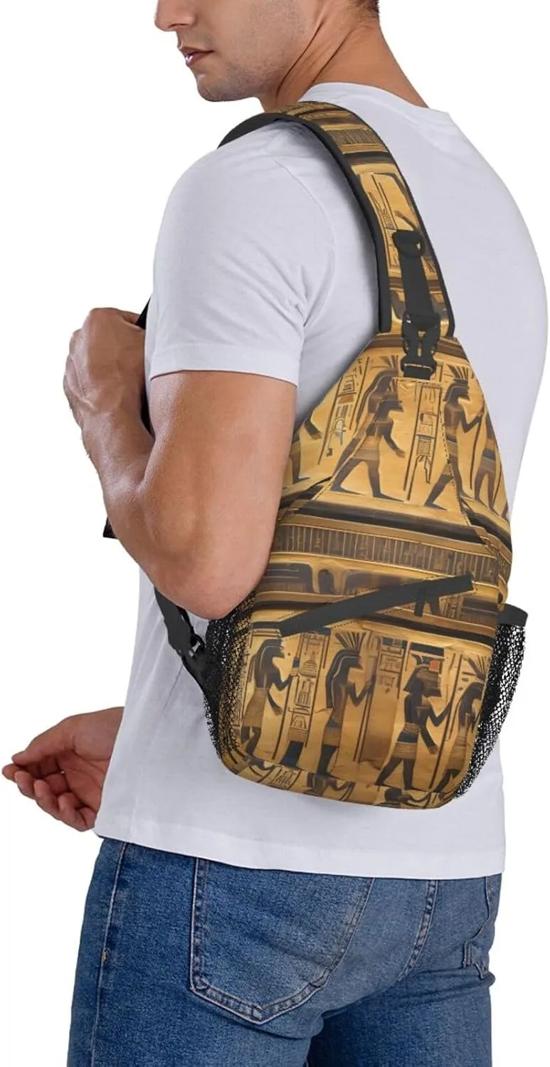 Fishing Lure Style Print Crossbody Sling Backpack For Women Men,Sling Bag Travel Hiking Chest Bag Daypack