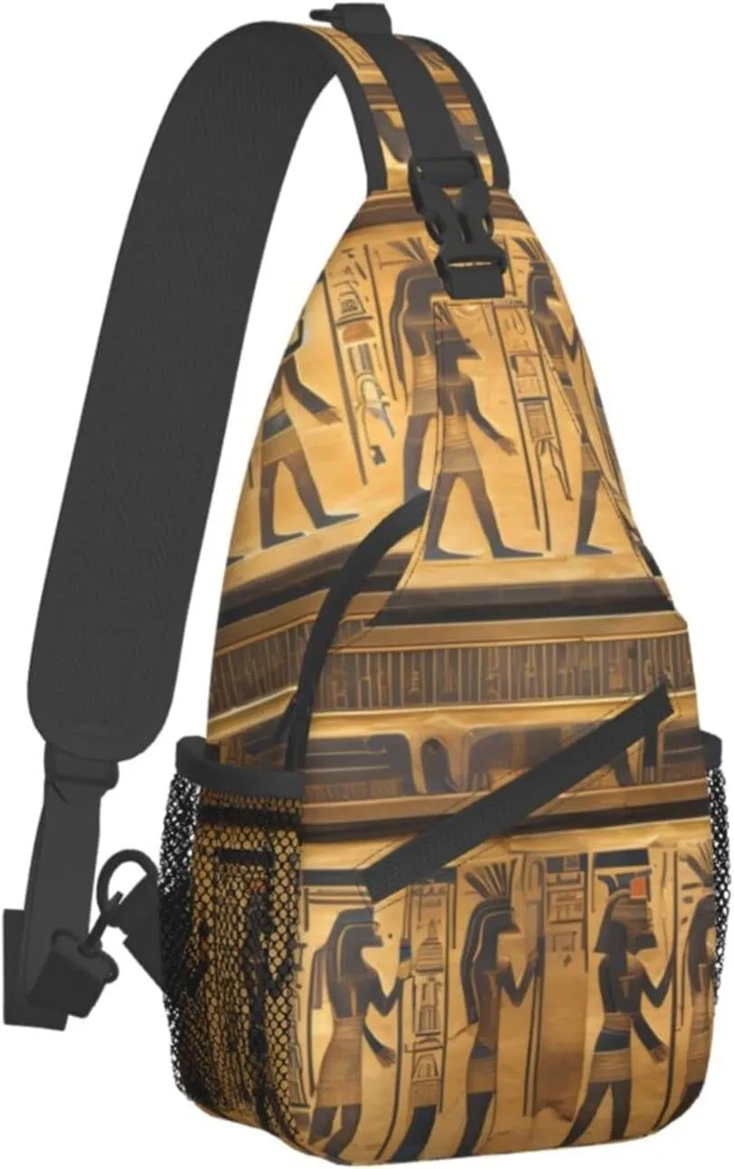Fishing Lure Style Print Crossbody Sling Backpack For Women Men,Sling Bag Travel Hiking Chest Bag Daypack