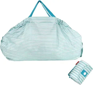Foldable One-Shoulder Portable Shopping Bag Portable Grocery Bag Supermarket Eco Bag for Shopping Grocery Picnic Travel and Gym (Color : 10)