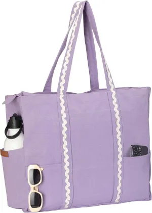 Folkulture Beach Bag | 17x14 | Waterproof, Sandproof Large Tote Bags for Women, Swimming Pool, Travel, Vacation, Beach Essentials, Accessories, Gifts | Bolsos Para Mujeres, Simple Modern Pool Bag