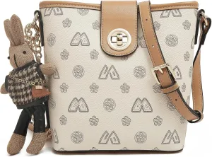 FOXLOVER PVC Crossbody Bags for Women Doll Hanging Decoration Small Top-handle Purses Lightweight