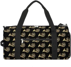 French Horns Golden Musical Instrument Black A Fitness Bag with Large Storage Space Is Suitable for Portable Outdoor Use