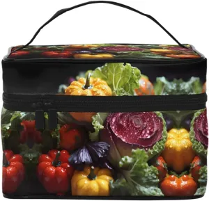 Fresh Cabbage Large cosmetic bag for women, portable large capacity cosmetic bag, travel cosmetic bag storage bag for girls