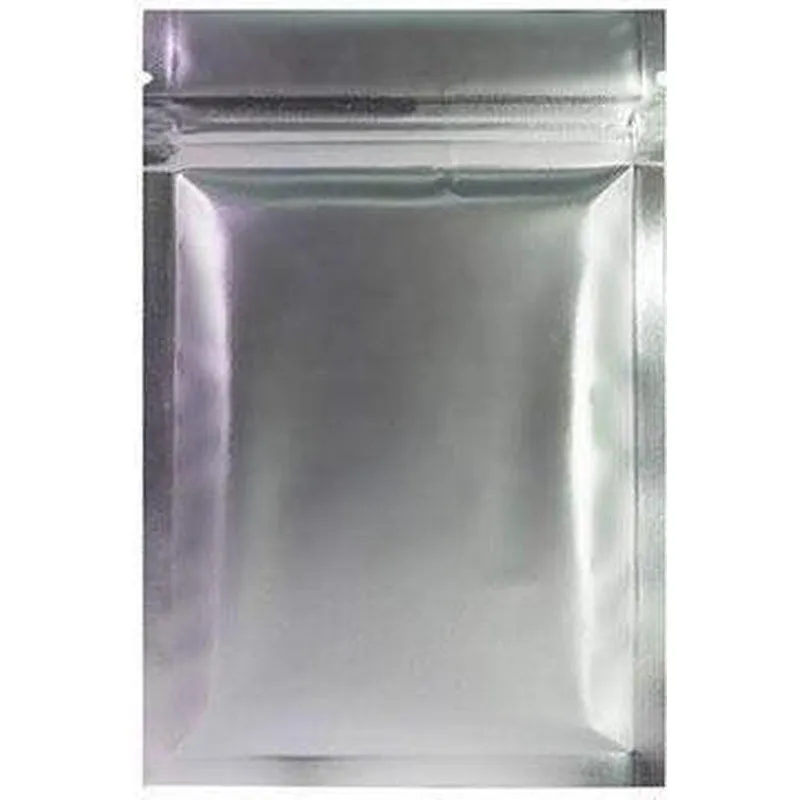 Fresherpack Silver Mylar Foil Zip Lock Bags - 7.5cm x 10cm - 3 inch x 4 inch