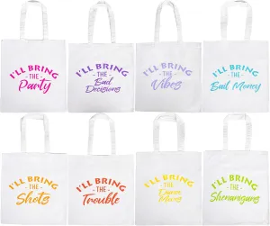 Funky Junque Tote Bag for Women Canvas Beach Bag Bachelorette Bridal Party Gifts Cute Reusable Shopping Grocery Bags