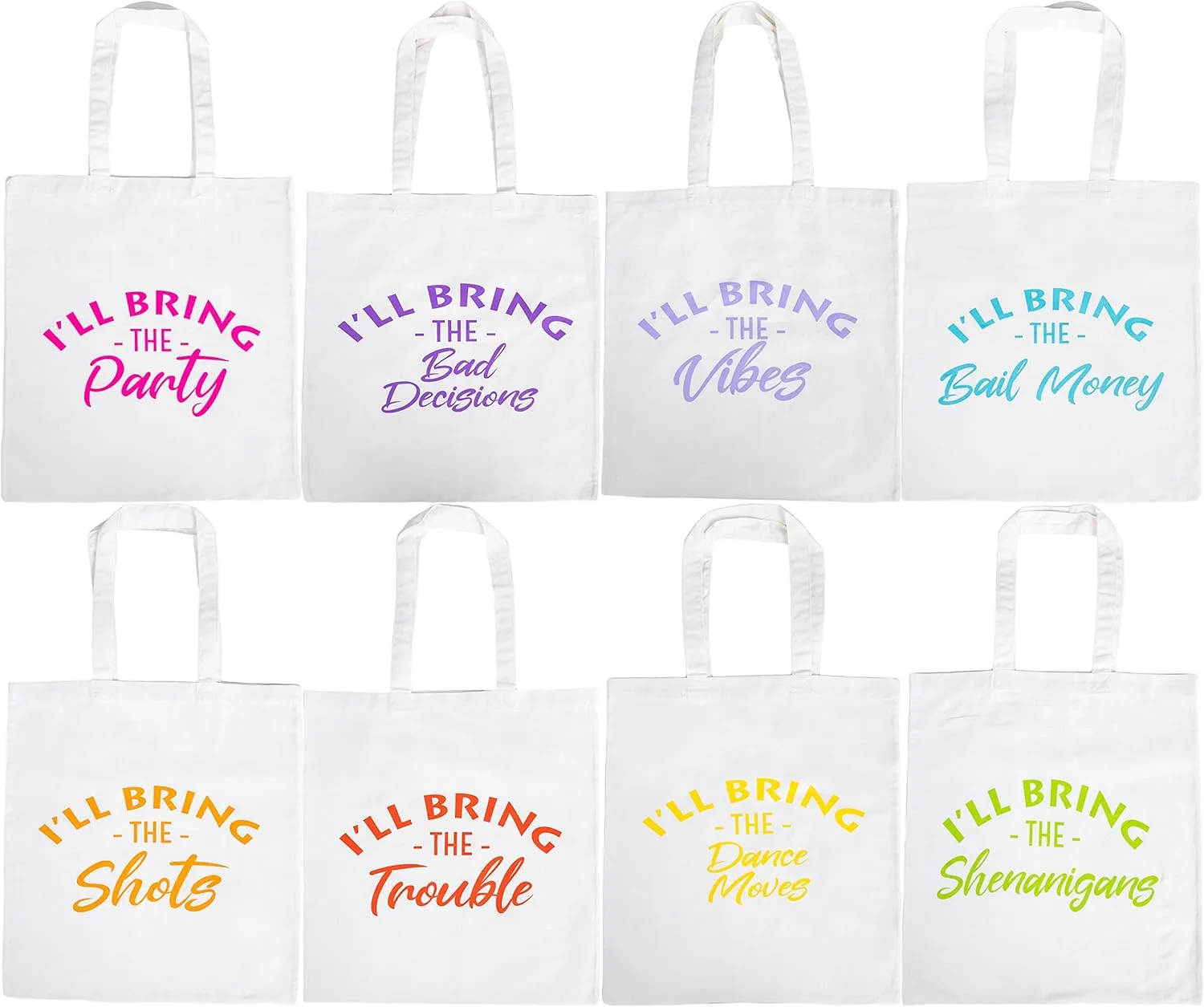 Funky Junque Tote Bag for Women Canvas Beach Bag Bachelorette Bridal Party Gifts Cute Reusable Shopping Grocery Bags