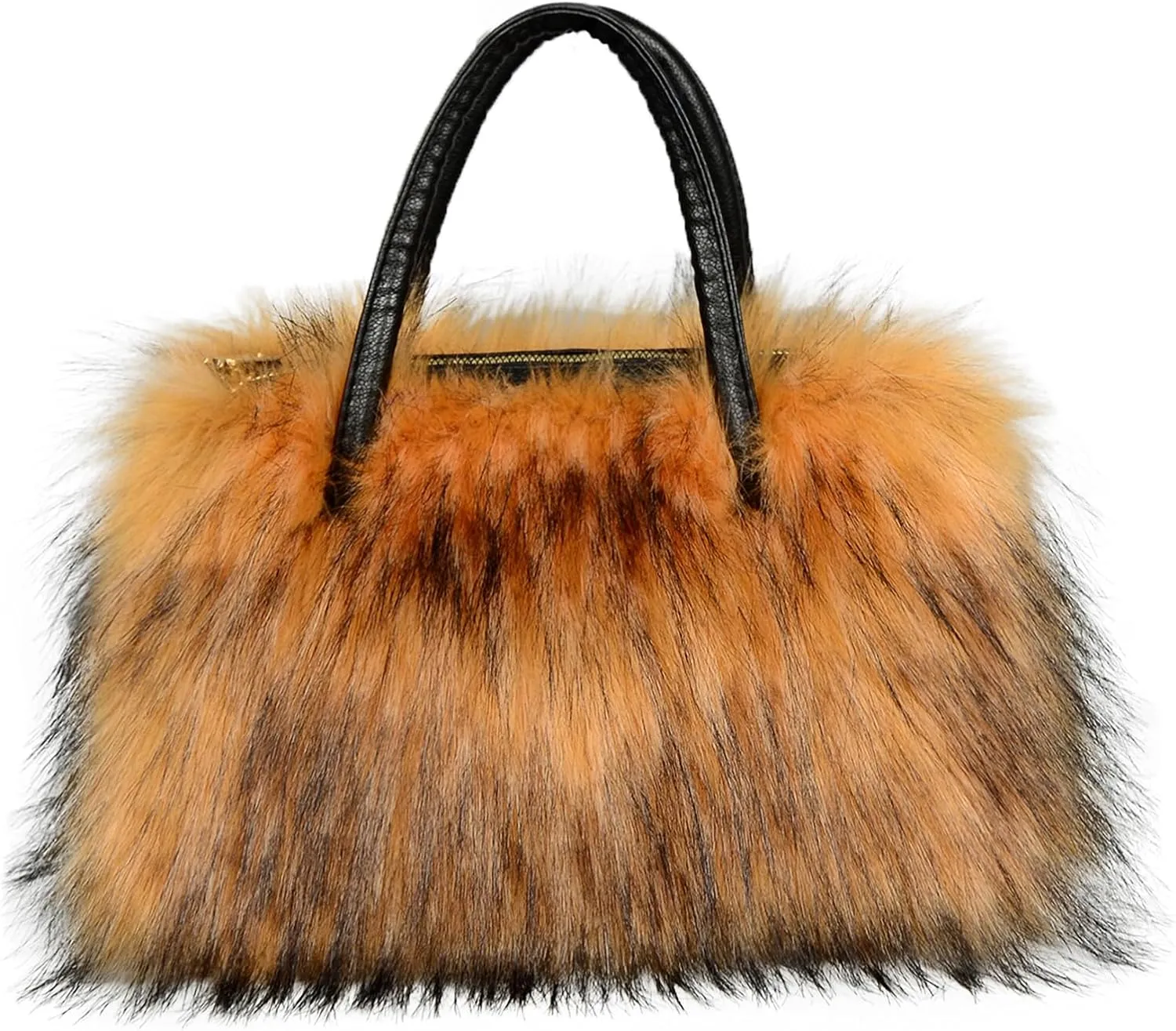 Furry Tote Bag Soft Faux Fur Bags Lightweight Travel Bags Cute Madam Plush Purses