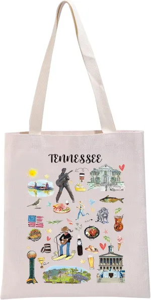 G2TUP Tenness- State Souvenirs Gift Tenness- Travel Tote Bag Tenness- Home Handbag Tenness- Tourism Gift