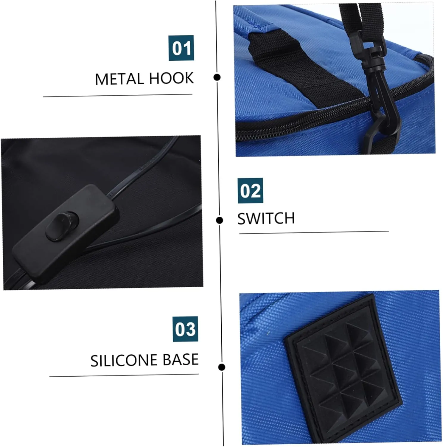Garneck Insulation Lunch Bag Heated Lunch Box Package for Car Insulated Food Bag Heating for Travel Office Camping