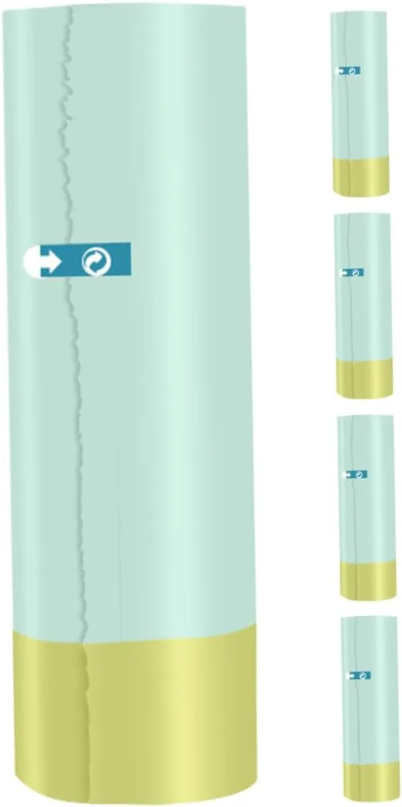 Gatuida 5Rolls Portable Disposable Toilet Bags for Travel Potty Bags for Camping Fits Various Toilet Capacity Easy to Use for Home and Outdoor Use