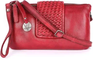 Genuine Leather Crossbody Sling Bag for Women - Trendy Casual Office Bag with Adjustable Strap