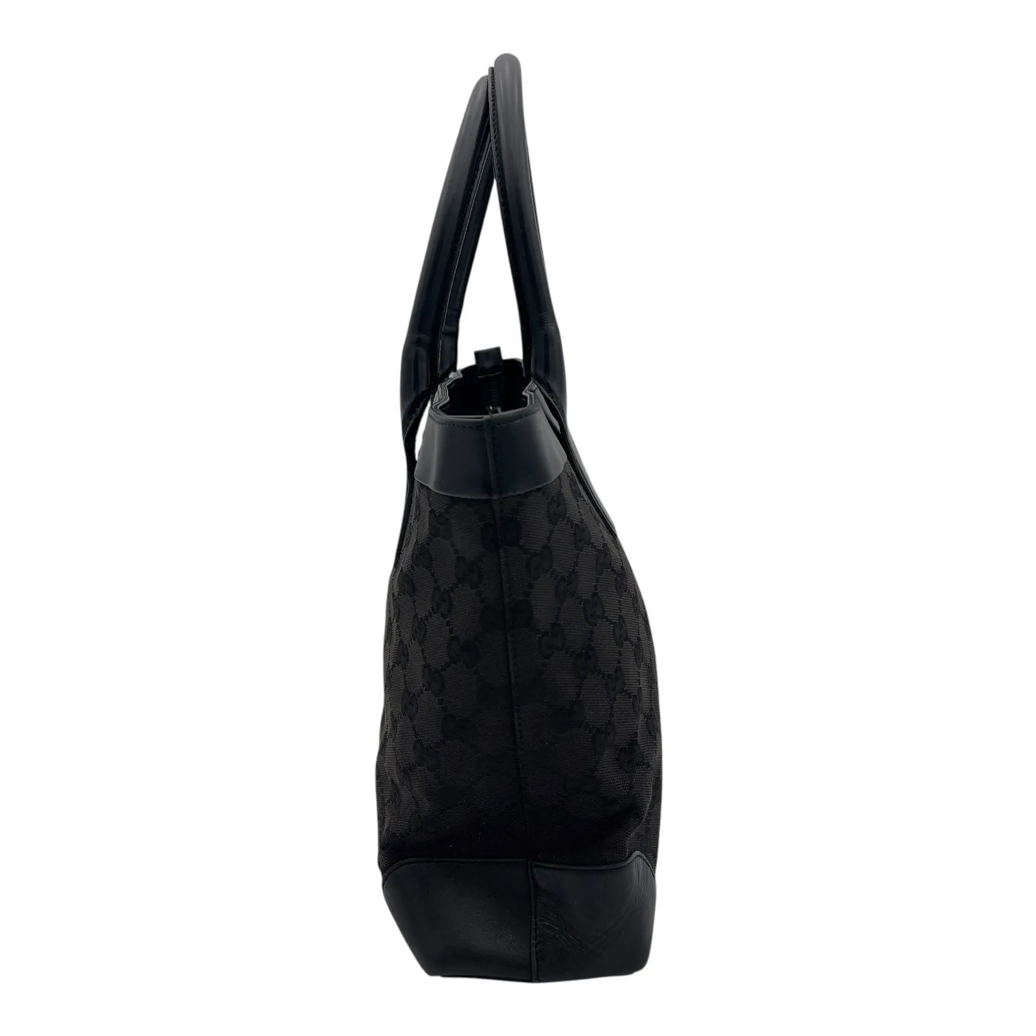 GG Black Tote Bag in Canvas, Mixed hardware